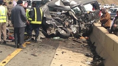 أصابة شخصين في حادث تصادم بطريق بني عبيد دقهلية