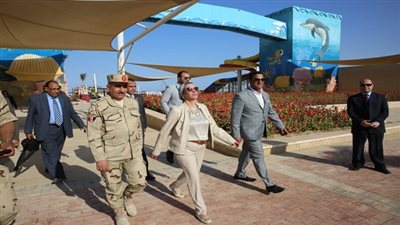 وزيرة البيئة من العين السخنة: هضبة الجلالة إنجاز مصرى بمقاييس عالمية 