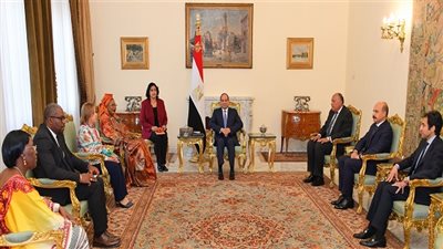 الرئيس السيسي يستقبل رئيسة اللجنة الأفريقية لحقوق الإنسان والشعوب