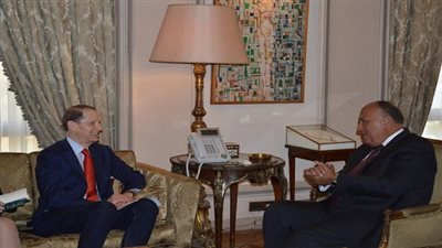 شكري يستقبل عضو لجنة الاستخبارات بمجلس الشيوخ الأمريكي