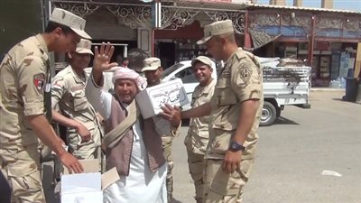 القوات المسلحة توزيع نصف مليون حصة غذائية بنصف الثمن بالمحافظات 