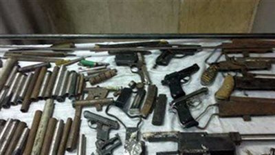 ضبط أسلحة ألية وخرطوش وطلقات نارية بسوهاج