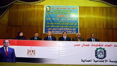 محافظ القليوبية يلتقي بقيادات وعمال مصر في احتفالية عيد العمال 