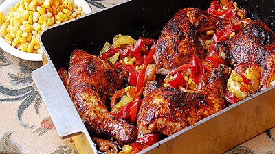 مطبخ العربية.. وراك الدجاج المخبوزة بالليمون المعصفر