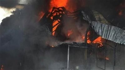 نفوق 7 رؤوس ماشية فى حريق ضخم بسوهاج