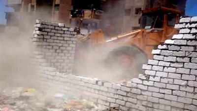 ازالة 350 متر فى مهد السويس تعدي علي املاك دولة