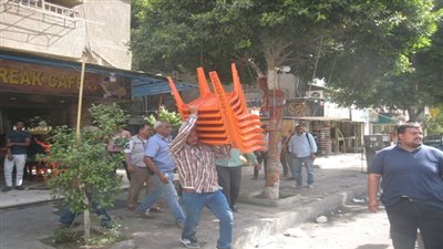 حملة لرفع الاشغالات بصقر قريش بالمعادى الجديدة