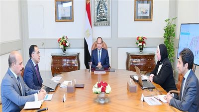 السيسي يجتمع مع رئيس الوزراء ورئيسة جهاز تنمية المشروعات المتوسطة والصغيرة ومتناهية الصغر