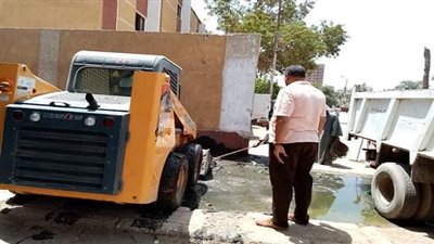 حملة نظافة بمدينة المنشأة لاستقبال عيد الفطر