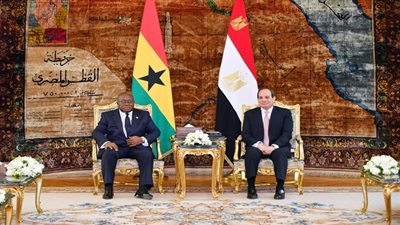 الرئيس السيسي يستقبل رئيس جمهورية غانا