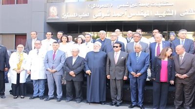 رئيس مجلس النواب ووزيرا التعليم العالى والتضامن الاجتماعى يفتتحون مستشفى الأطفال الجديد والمسنين التابعتان لمستشفيات جامعة عين شمس