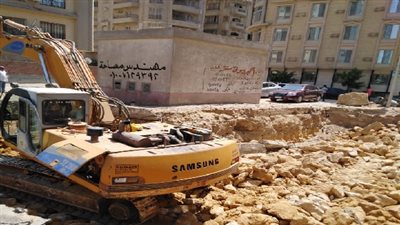 إيقاف اعمال حفر بمنطقة تقسيم اللاسلكي بالمعادى الجديدة