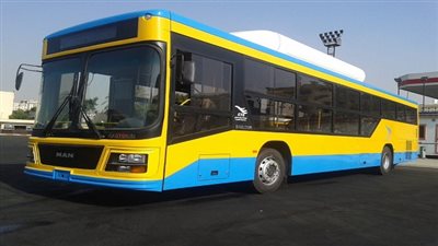 10 أوتوبيسات جديدة تعمل بالغاز الطبيعى تدخل الخدمة بالقاهرة