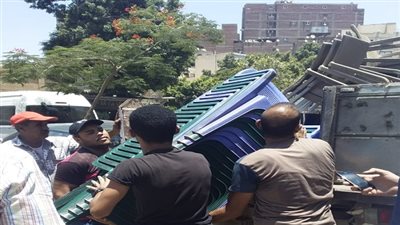 حملة لرفع الإشغالات من شارع عبد المنعم رياض وميدان العرب بالبساتين