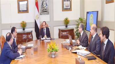 الرئيس السيسي يجتمع مع رئيس الوزراء ووزيري الكهرباء والمالية