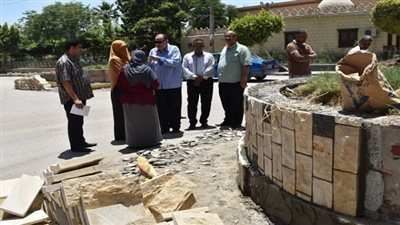 محافظ الفيوم يتفقد أعمال التطوير والتجميل بميدان مدخل دار الرماد الغربي