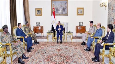 الرئيس السيسي يستقبل رئيس هيئة الأركان المشتركة السودانية