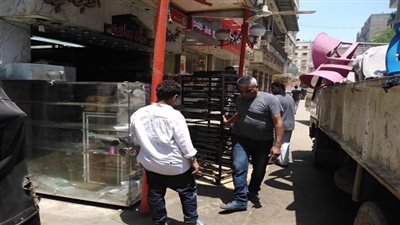 حملة لرفع الاشغالات بمنطقة بير أم سلطان بالبساتين