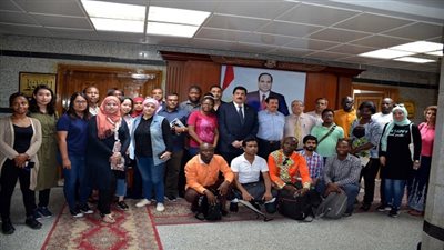 علاء عبد الحليم يستقبل وفد المركز المصري الدولى للزراعة لتفقد عدة مشروعات بالقليوبية 