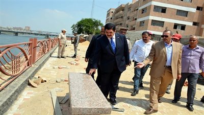 محافظ القليوبية يتفقد آخر تطورات المرحلة الأولى من أعمال الممشى بمدينة بنها