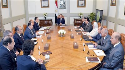 الرئيس السيسي يجتمع مع رئيس الوزراء وعدد من الوزراء وكبار المسئولين بالدولة