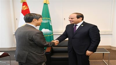 الرئيس السيسي يلتقي مع رئيس الوكالة اليابانية للتعاون الدولي