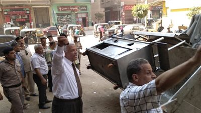 حملة إشغالات مكبرة بشارع مساكن الأوقاف بقليوب