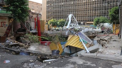 محافظ القاهرة يتفقد الهبوط الأرضي بشارع الألفي