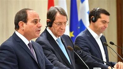 بدء القمة الثلاثية السابعة بين مصر وقبرص واليونان بالاتحادية