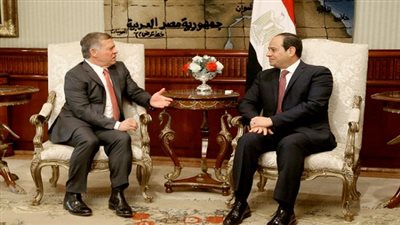 الرئيس السيسي وقرينته يستقبلون عاهل الأردن والملكة رانيا العبدالله