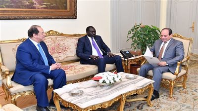 الرئيس السيسي يستقبل المبعوث الشخصي لرئيس جمهورية جنوب السودان