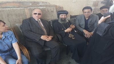 محافظ القاهرة يتفقد كنيسة ماري جرجس بحلوان