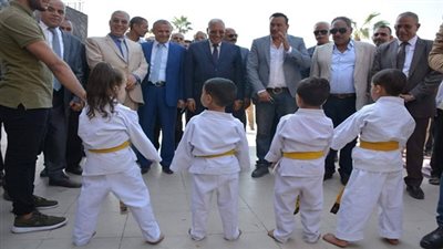 بالصور.. شاروبيم  يتفقد استاد شربين الرياضي بالدقهليه 