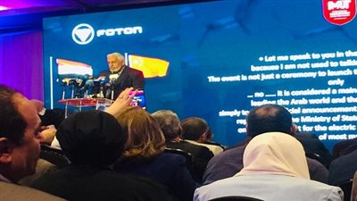 كلمة وزير الانتاج الحربي فى إحتفالية الأتوبيسات الكهربائية