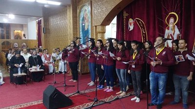 بالصور .. أقباط السويس يواصلون الإحتفال  بنهضة الشهيد مارجرجس