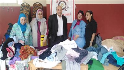 حب الوطن ينظم معرض ملابس لمحدودي الدخل بمركز شباب جزيرة الذهب بالمنيب