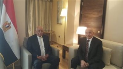 على عبدالعال يلتقى بالمستشار عقيلة صالح رئيس مجلس النواب الليبى