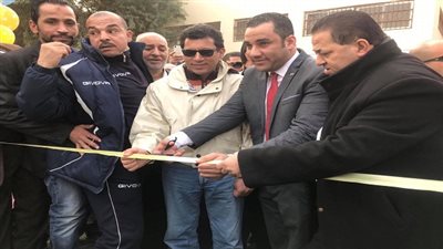النائب أحمد علي ووزير الشباب يفتتحان استاد نادي المرج الرياضي 