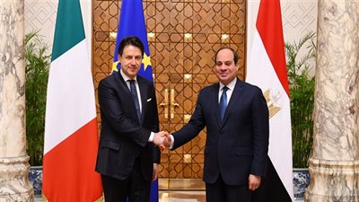  الرئيس السيسي يستقبل رئيس وزراء إيطاليا بقصر الاتحادية