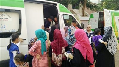 ضمن حملة 100 مليون صحة قافلة طبية مجانية لأهالى البدرشين