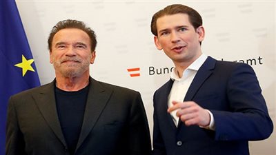 أرنولد شوازنجر يلتقى رئيس وزراء النمسا 