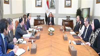 الرئيس السيسي يجتمع مع رئيس الوزراء وعدد من الوزراء والمسئولين