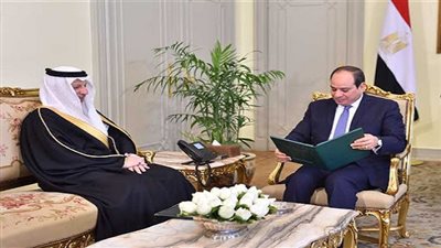 الرئيس السيسى يتسلم رسالة خطية من خادم الحرمين الشريفين