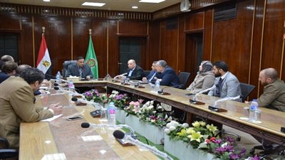 محافظ الدقهلية يلتقى بوفد اعضاء مجلس إدارة البنك الاهلى المصرى 