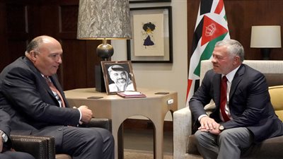 سامح شكرى يلتقى العاهل الأردنى (تفاصيل)