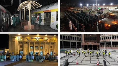  القوات المسلحة تنفذ عمليات التطهير والتعقيم للمناطق الحيوية ومحطات السكك الحديدية بعدد من محافظات الجمهورية