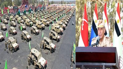  وزير الدفاع والإنتاج الحربى  يتفقد إصطفاف عناصر قوات الصاعقة