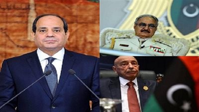 السيسى يستقبل حفتر وعقيلة صالح لبحث الأوضاع فى ليبيا