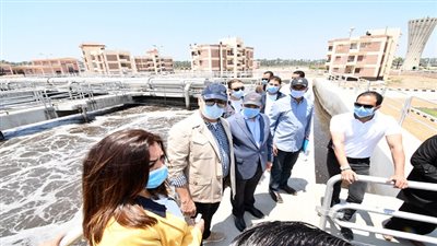 وزيرا الإسكان والتنمية المحلية ومحافظ دمياط يتفقدون مشروع توسعات محطة معالجة مياه رأس البر
