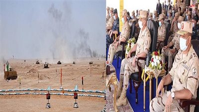 وزير الدفاع يشهد المرحلة الرئيسية للمناورة 